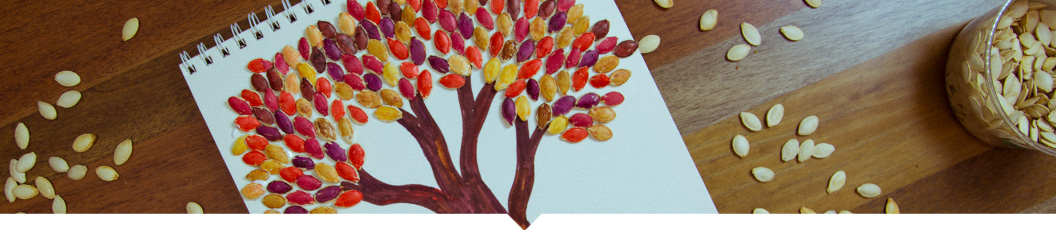 Fall Pumpkin Seed Tree Art